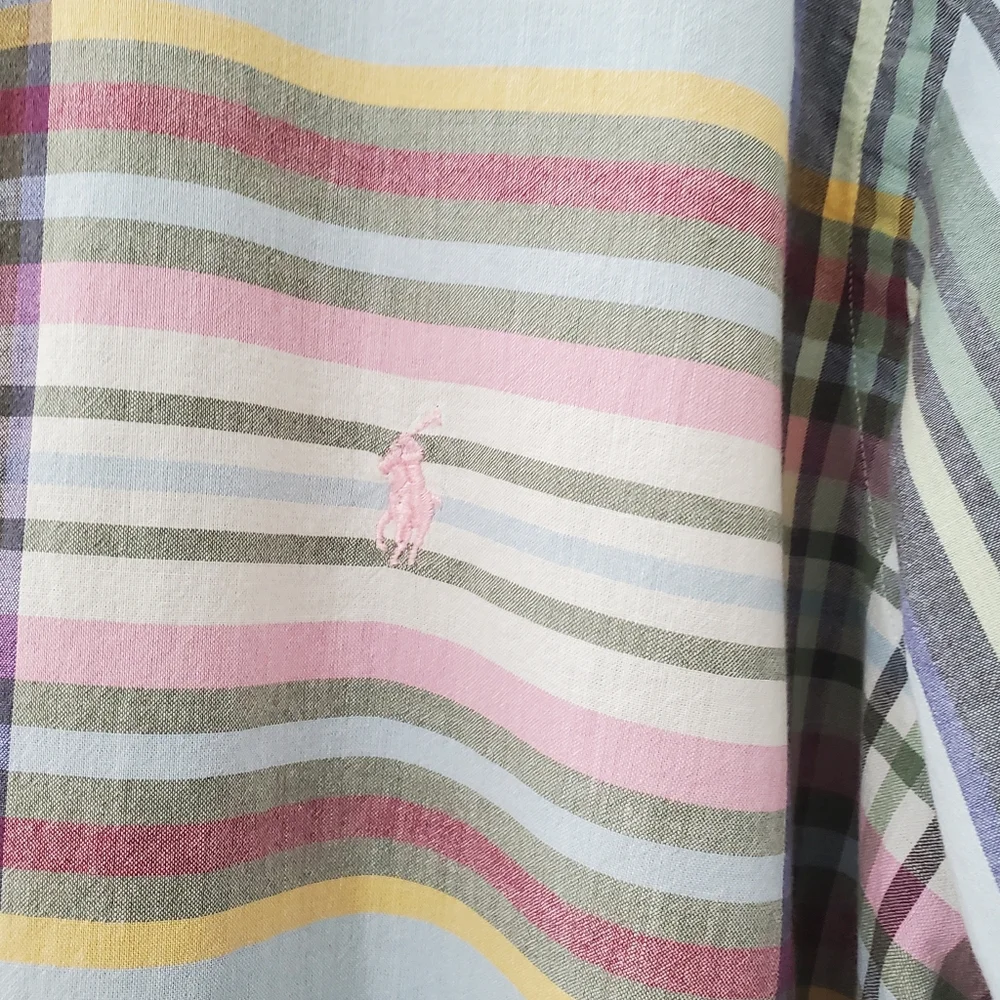 Ralph Lauren Authentic Indian Madras Long Sleeve Button Down Shirt XXL - Picture 4 of 8